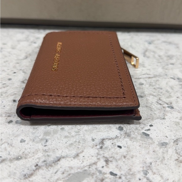 Marc Jacobs Leather Card Wallet Continental Cognac Brown Wallet AUTHENTIC NEW - Picture 6 of 15